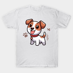 Cute Jack Russell Terrier happy Cartoon T-Shirt